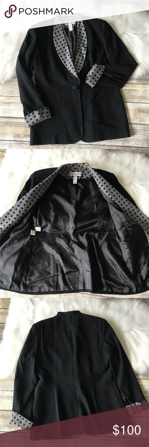 dior open collar blazer